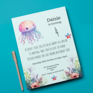 Papier Sous le thème de la mer Anniversaire Fête Invitati
