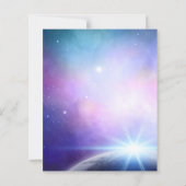 Papier Sous les Étoiles Rose Violet Mariage Épargnez la D (Dos)