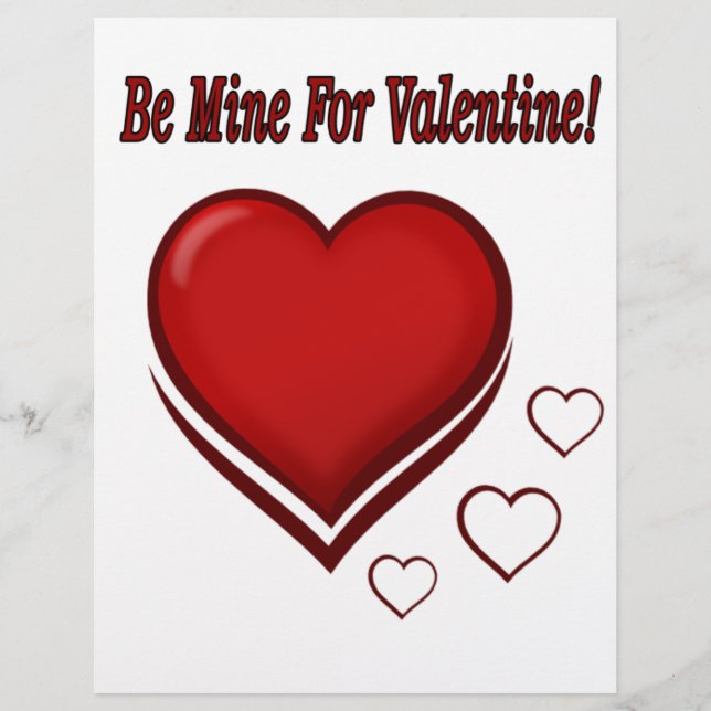 Papier Soyez mien pour Valentine (Devant)