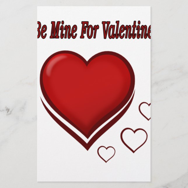 Papier Soyez mien pour Valentine (Devant)