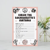 Papier Space Cowgirl Bachelorette Jeu Fin de phrase (Debout devant)