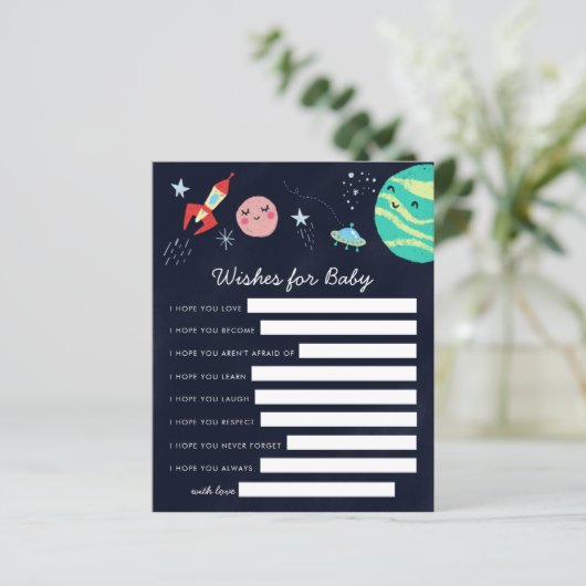 Papier Space Galaxy Wives for Baby Card (Debout devant)
