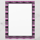 Papier Sparkle Chic Pink Black Glitter Stripe Personalize (Dos)