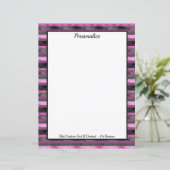 Papier Sparkle Chic Pink Black Glitter Stripe Personalize (Debout devant)