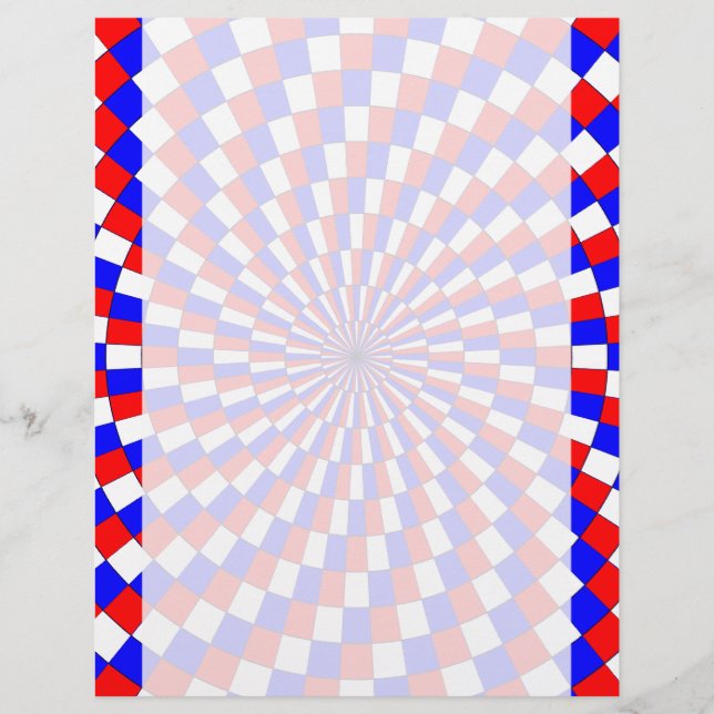 Papier Spiral Bleu Blanc Rouge par Kenneth Yoncich (Devant)