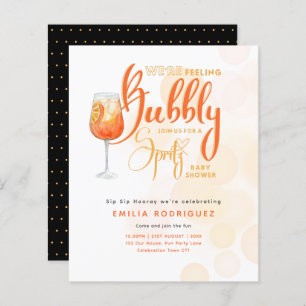 Papier Spritz Baby shower garçon ou fille Black Orange