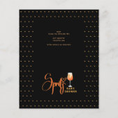 Papier Spritz Baby shower garçon ou fille Black Orange (Dos)