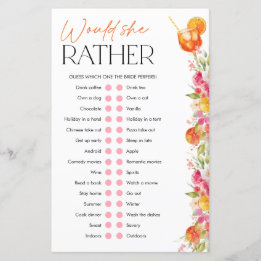 Papier Spritz Bridal Shower Games Would She Rather