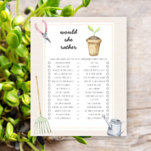 Papier Sprout Voudrait-Elle Plutôt Baby shower Jeu