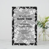 Papier Squelettes Budget Halloween Invitations (Debout devant)