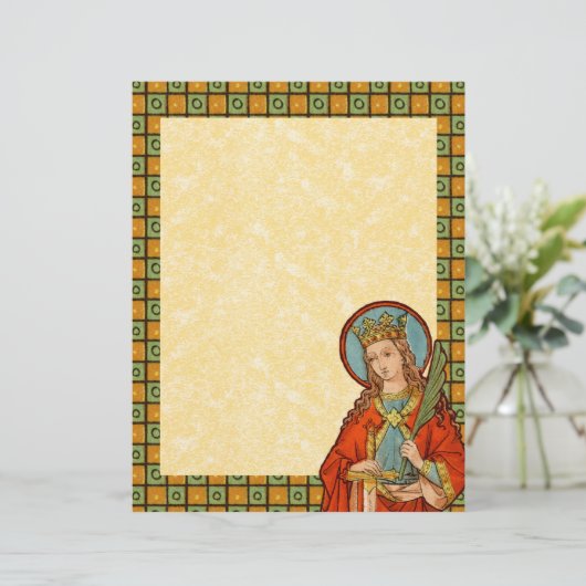 Papier St. Barbara de Nicomedia (JP 01) à 1 face (Debout devant)