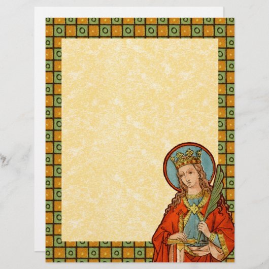 Papier St. Barbara de Nicomedia (JP 01) à 1 face (Devant / Derrière)