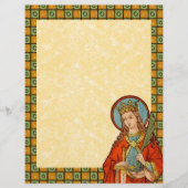 Papier St. Barbara de Nicomedia (JP 01) à deux côtés (Devant)