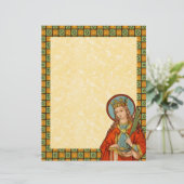 Papier St. Barbara de Nicomedia (JP 01) à deux côtés (Debout devant)