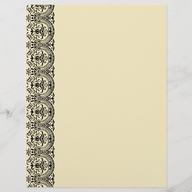 Papier St Jacques noir et blanc - Vert (Devant)