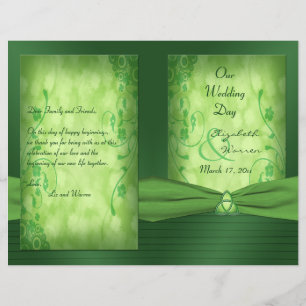 Papier St. Patrick's Day Celtic Love Knot Wedding Program