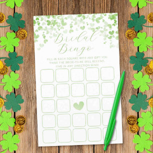 Papier St. Patrick's Day Fête des mariées Bingo Jeu