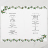 Papier Starfish et Holly Tropical Christmas Program (Dos)