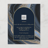 Papier Starry Night Navy Gold Agate NUESTRA BODA Invitati (Dos)