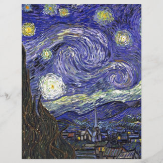 Papier Starry Night, Vincent Van Gogh.