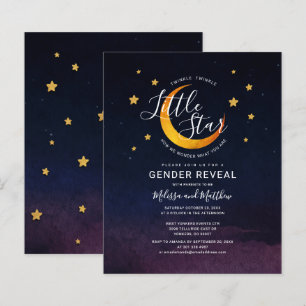 Papier Stars budgétaires et Lune Genre Reveillez Invitati