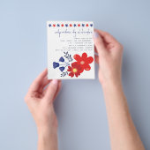 PAPIER | Stars Florals Independence Day Invite Flyer (Hand)