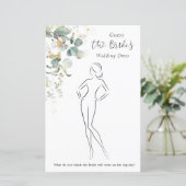 Papier Stat jeu de Baby Shower Eucalyptus Devine la Robe (Debout devant)
