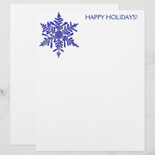 Papier Station de vacances Snowflake (Devant / Derrière)