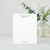Papier Stationery Professionnel Moderne Minimaliste (Debout devant)