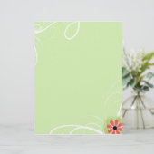 Papier Stationery simple et moderne avec fleurs (Debout devant)