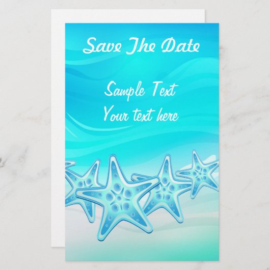 Papier Stationery Starfish (Devant / Derrière)