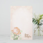 Papier stationnaire personnel du Rose Dusty Peach (Debout devant)