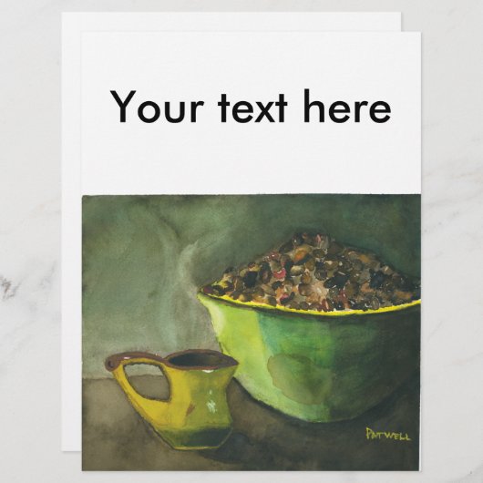 Papier Steaming Morning Cup Cup of Coffee Bowl Coffee Bea (Devant / Derrière)