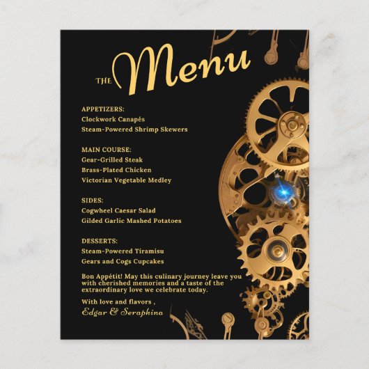 Papier Steampunk Extravaganza Gold Vintage Wedding (Devant)