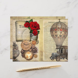 Papier Steampunk, livre de bord/pages de journal