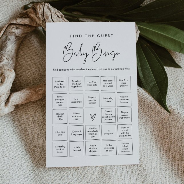 Papier STELLA Trouve L'Invité Baby Bingo Jeu (Créateur téléchargé)