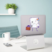 Papier! Sticker (Laptop op bureau)