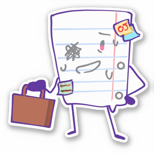 Papier! Sticker (Voorkant)