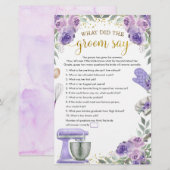 Papier Stock violet de la cuisine ce que dit Groom (Devant / Derrière)