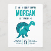 Papier Stomp Chomp Rawr Dinosaur Invitation de fête d'ann (Devant)