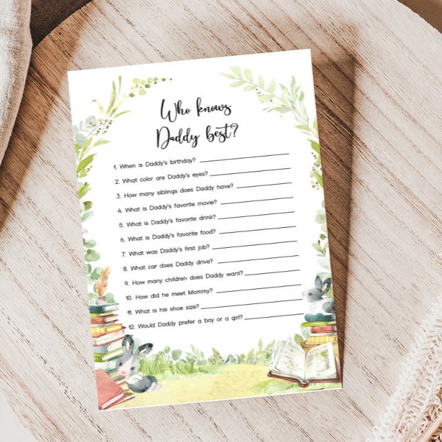 Papier Storybook New Chapter Shower Who Knows Daddy Game (Storybook Baby Shower Game)