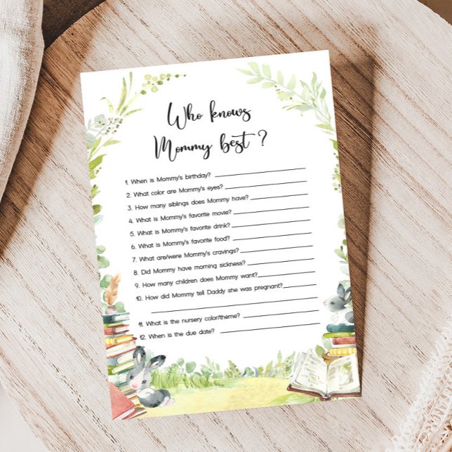 Papier Storybook New Chapter Shower Who Knows Mommy Game (Storybook Baby Shower Game)