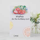 Papier Strawberry Wives pour le jeu de fille d'anniversai (Debout devant)