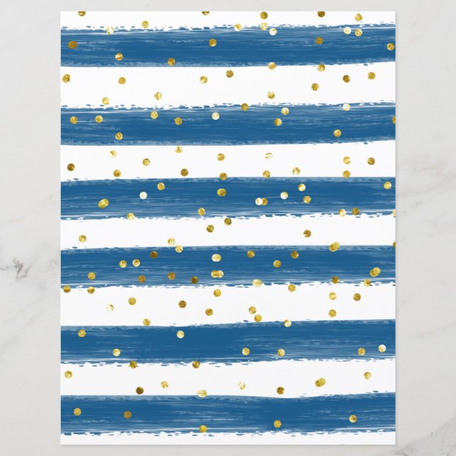 Papier Stripes/Gold Confetti (Devant)