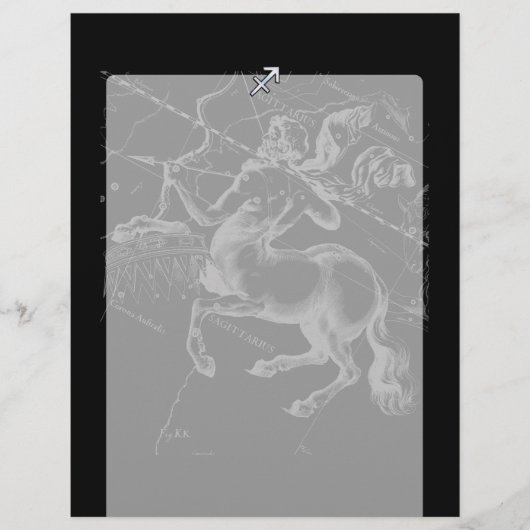 Papier Style Chrome Sagittarius Zodiac Connexion Hevelius (Devant)