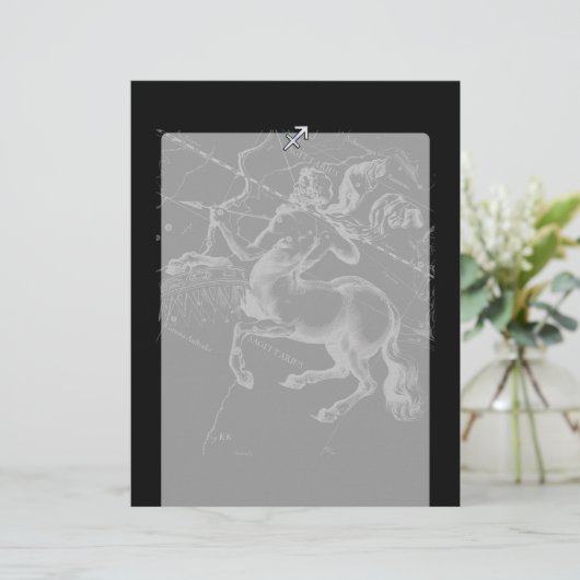 Papier Style Chrome Sagittarius Zodiac Connexion Hevelius (Debout devant)