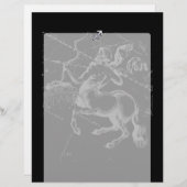 Papier Style Chrome Sagittarius Zodiac Connexion Hevelius (Devant / Derrière)