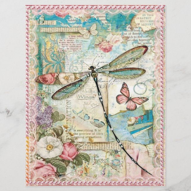 Papier Style Français Chic Avec Dentelles & Perles Scrapb (Devant)