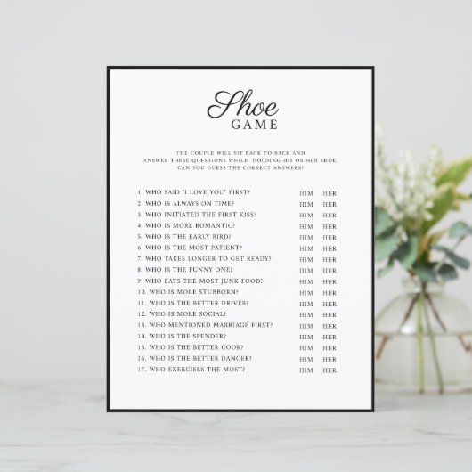 Papier Style moderne mariage Games. (Debout devant)