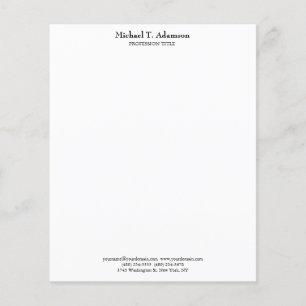 Papier Style rétro Élégant Plaque blanche simple